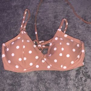Brown bikini top
